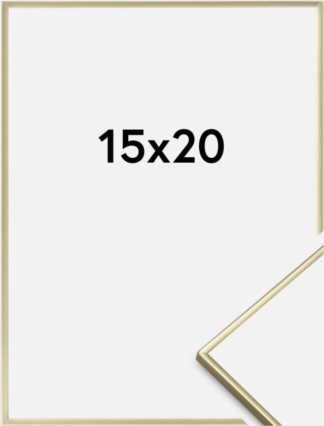 Ramme Slät Metall Gull 15x20 Cm