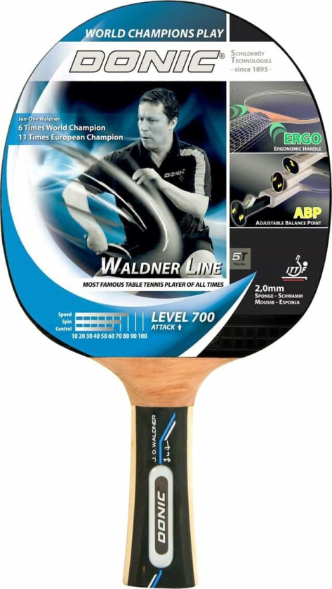 Waldner 700 4-Star, bordtennisracket BLACK/RED