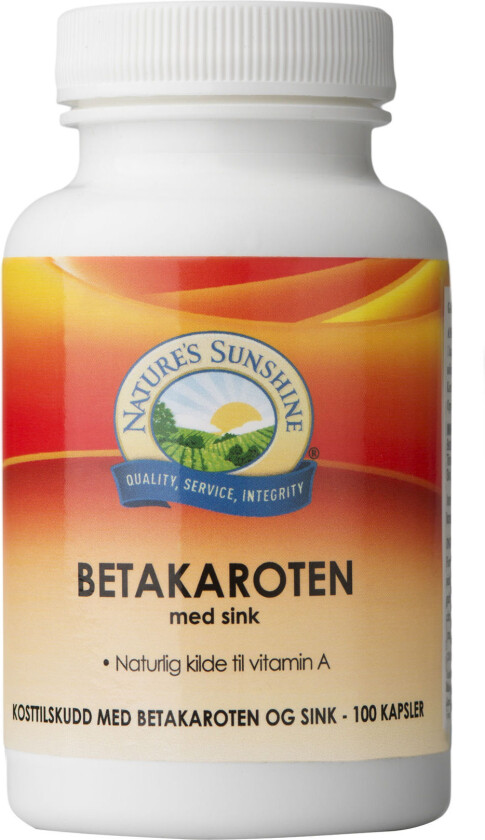 Betakaroten Sink kapsler, 100 stk