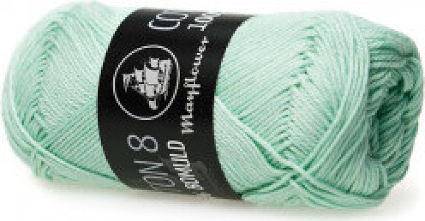 Cotton 8/4 Garn Unicolor 1453 Pastell grønn