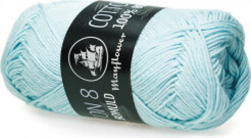 Cotton 8/4 Garn Unicolour 1455 Isblått