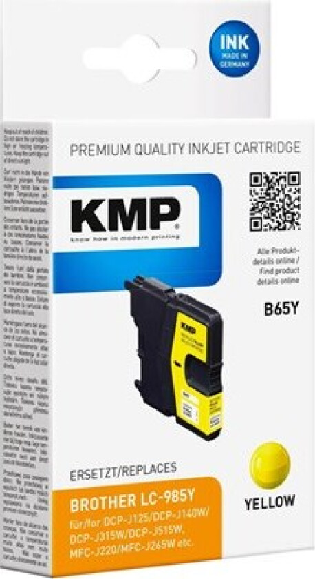 B65Y - yellow - compatible - remanufactured - ink cartridge - Blekkpatron Yellow