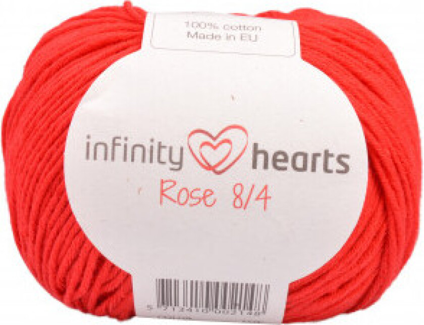 Rose 8/4 Garn Unicolour 19 Rødt