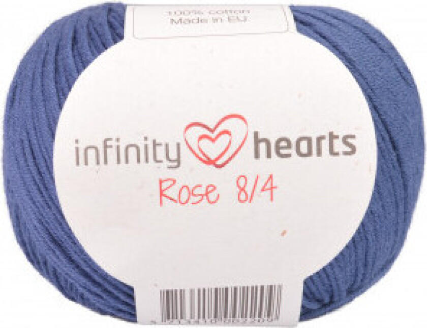 Rose 8/4 Garn Unicolor 114 Marineblå