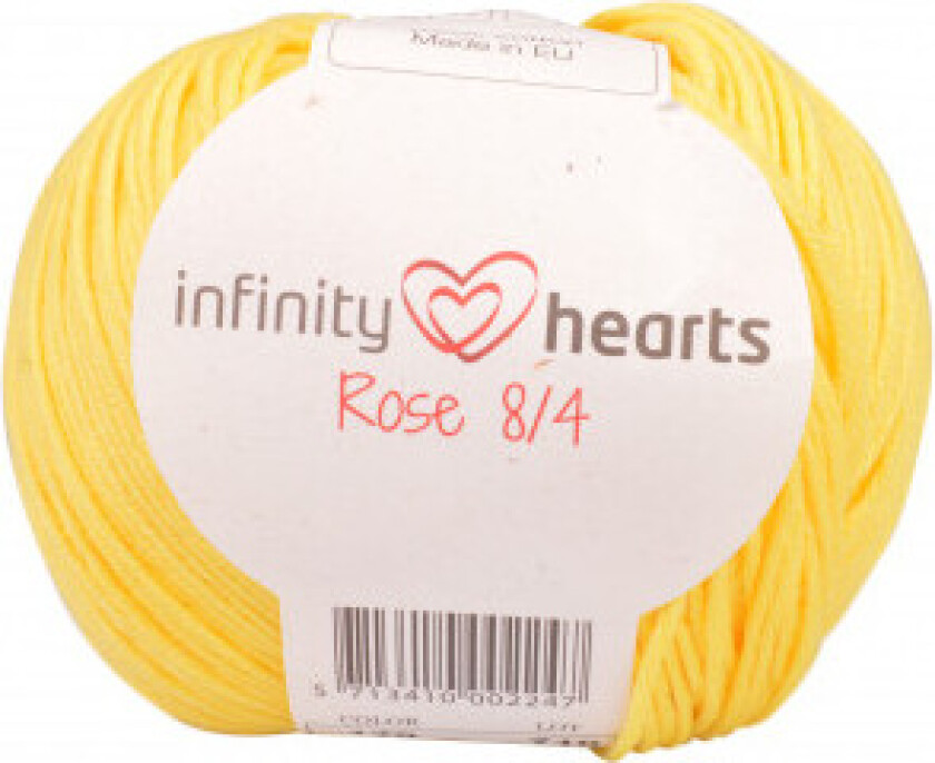 Rose 8/4 Garn Unicolour 179 Gult