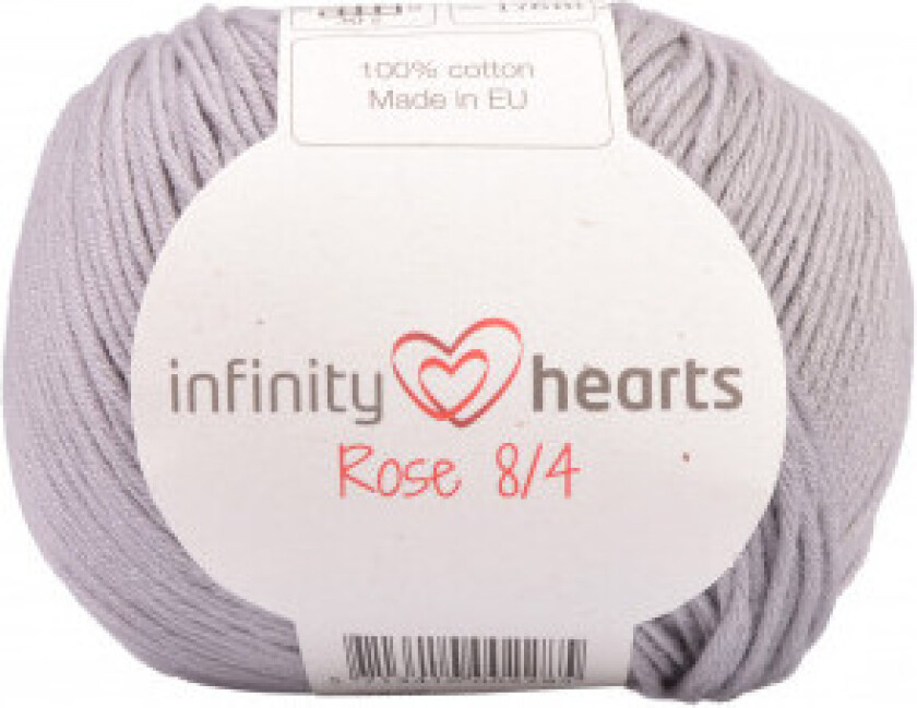 Rose 8/4 Garn Unicolor 232 Lys Grå
