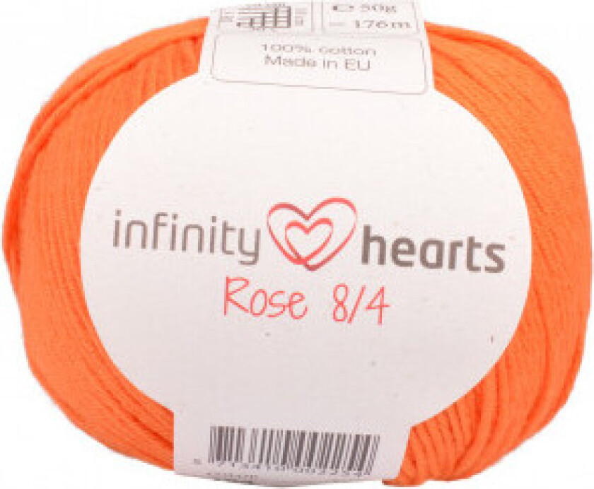 Rose 8/4 Garn Unicolor 193 Oransje