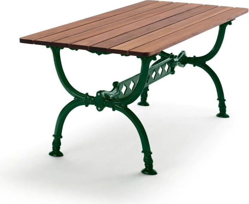 Byarum bord 142x72 cm Mahogni, grønt stativ