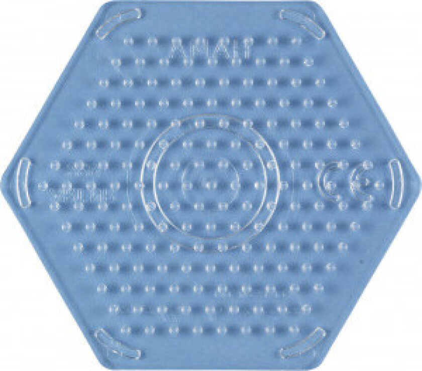 Midi Perleplate Sekskant Liten Transparent 8x9cm - 1 stk