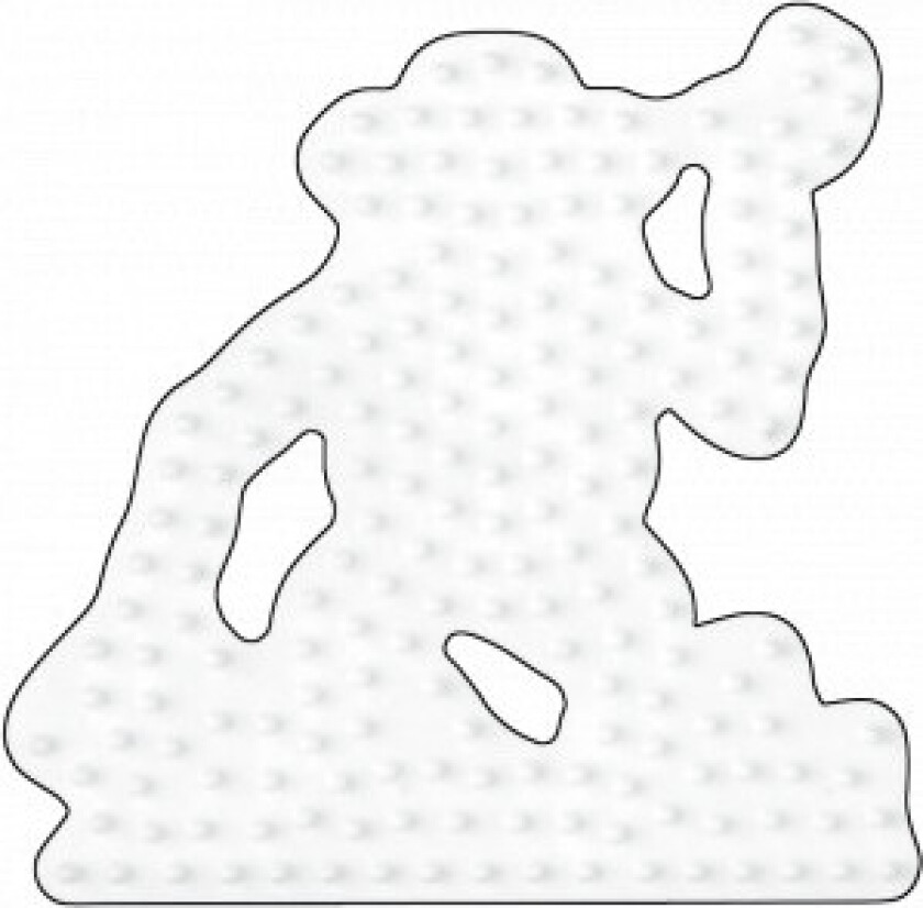 Midi Perleplate Ape Hvit 9x9cm - 1 stk