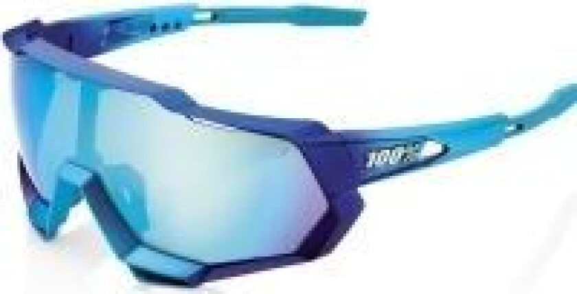 100 % briller 100 % SPEEDTRAP Matte Metallic Into the Fade - Blå Topaz flerlags speillinse (blå flerlags speillinse LT 11 % + transparent linse LT 93 %) (NY 2021)