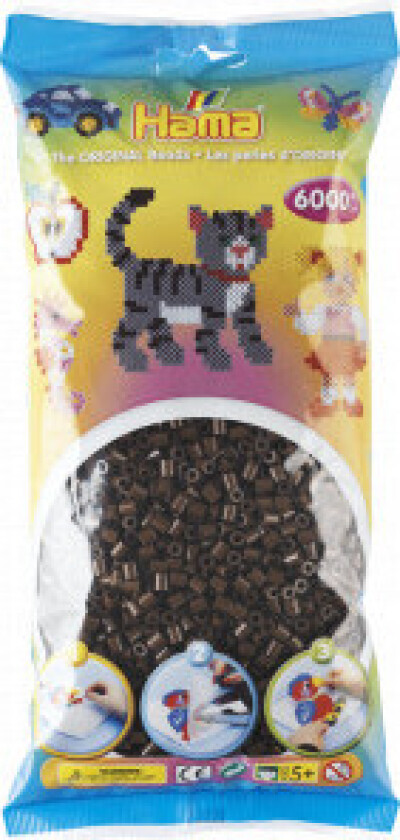 Midi-perler 205-12 brun - 6000 stk.