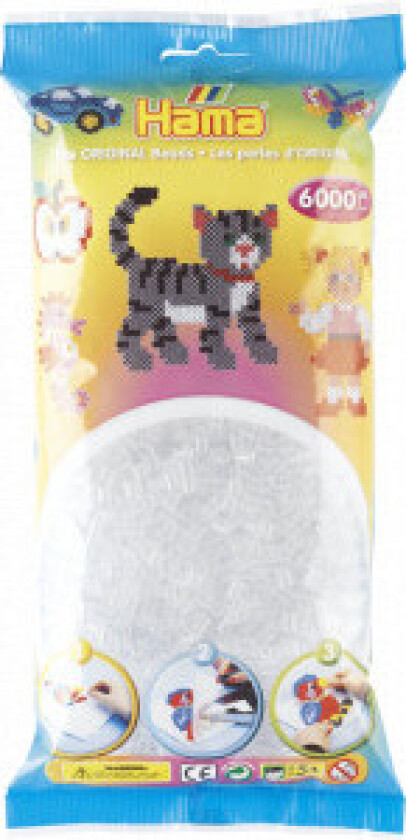 Midi-perler 205-19 Clear - 6000 stk.