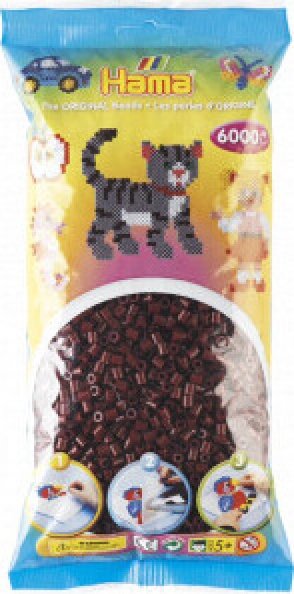 Midi-perler 205-30 mørkerød - 6000 stk.