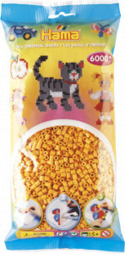 Midi-perler 205-60 Teddy Bear Yellow - 6000 stk.