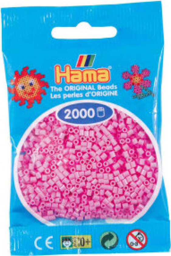 Mini Perler 501-48 Pastell Pink - 2000 stk