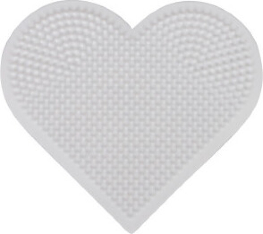 Mini Perleplate 591 Hjerte Hvit - 1 stk