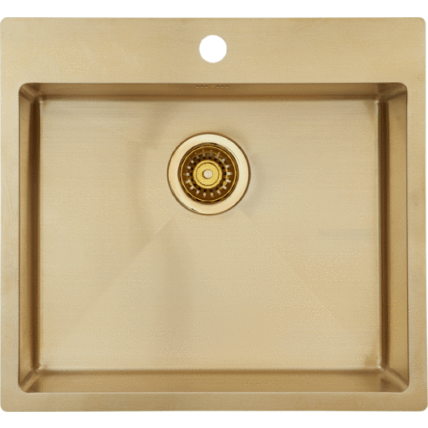 Kubus 540 kjøkkenvask, 54x44 cm, messing