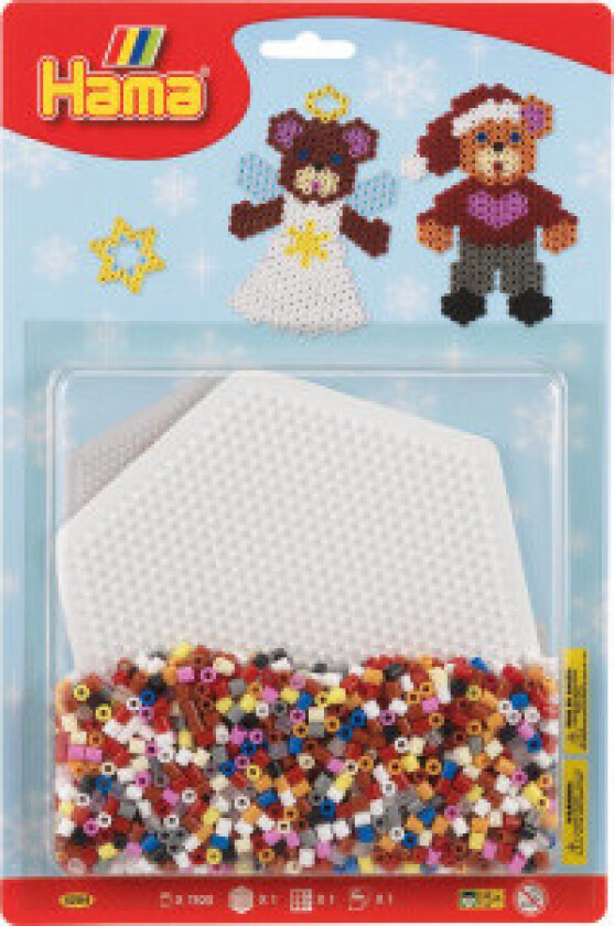 Midi Blisterpakning 4204 med 1.100 perler & Sekskantet perleplate
