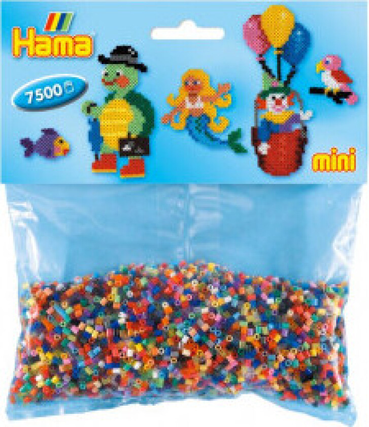 Mini Perler 583 Mix Pose 47 Ass. farger - 7.500 stk