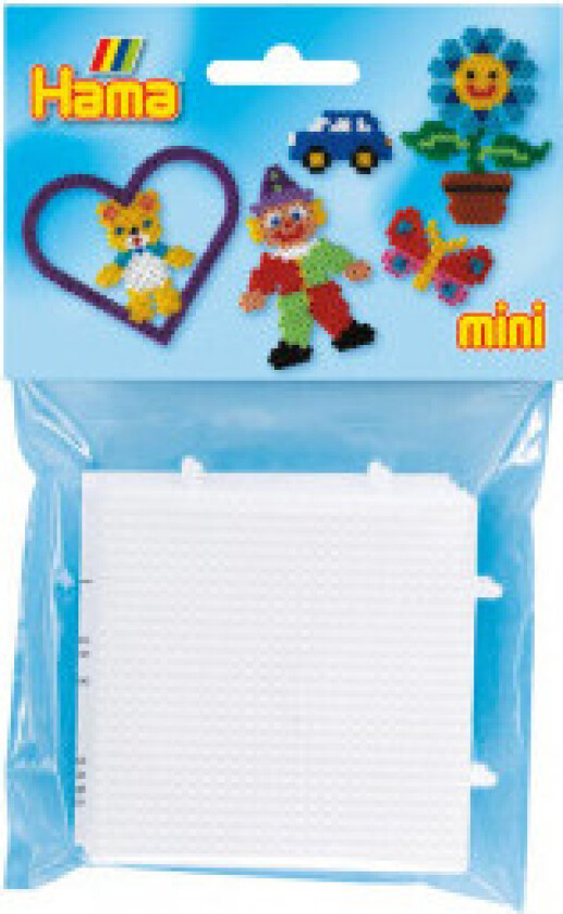 Bilde av Mini Pose 5202 Samleplate Firkant perleplate Hvit 7x7cm - 2 stk