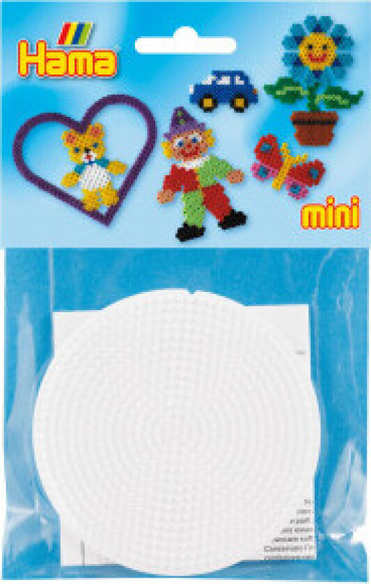 Bilde av Mini Pose 5205 Rund perleplate Hvit 8x8cm - 2 stk