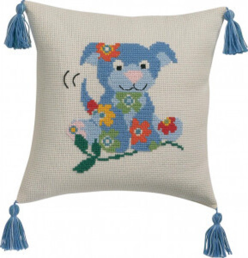 Bilde av Broderisett Aida Pute Hund 30x30cm