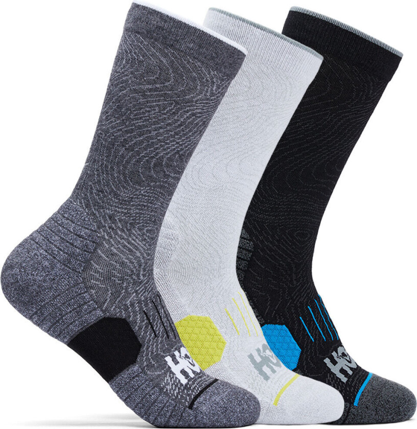 Crew run sock 3-Pack White/Black/Grey S