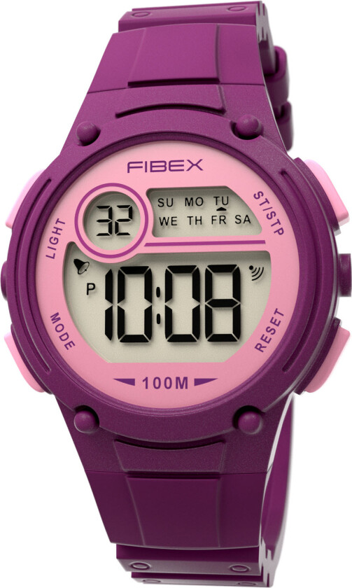 Mini Digital 100M Water Resist FIBEX84BAP03 - Digital - Lilla Lyserød - Unisex - Silikon -