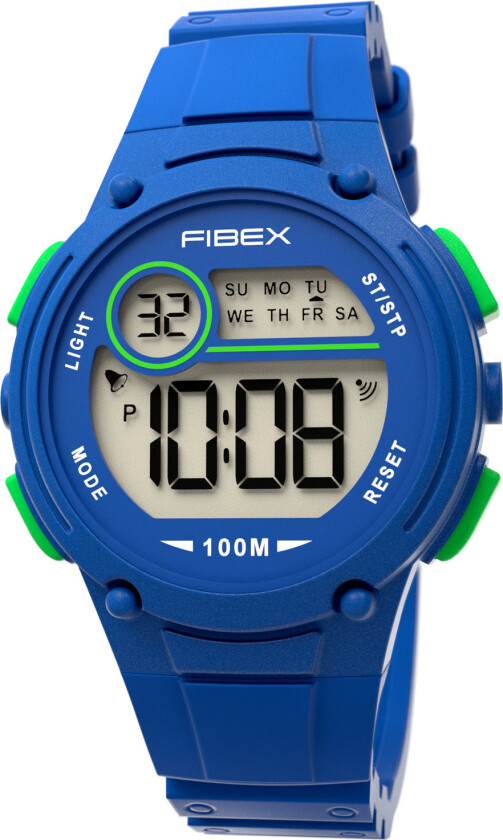 Mini Digital 100M Water Resist FIBEX84BAP04 - Digital - Blå Grønn - Unisex - Silikon -