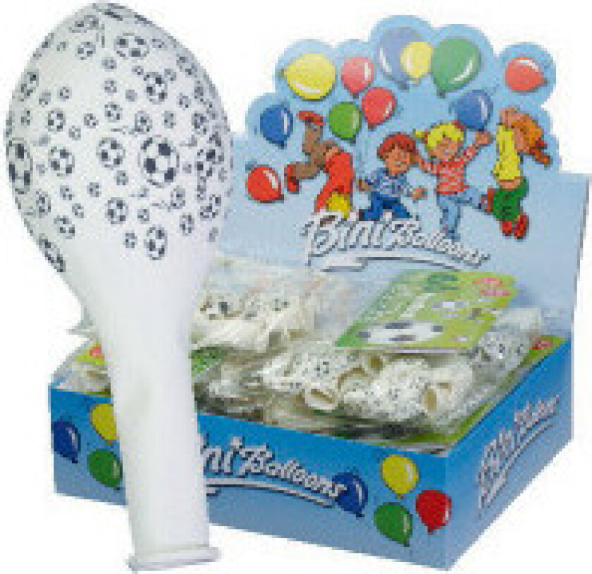 Ballonger Fotball Hvit Ø29cm - 6 stk