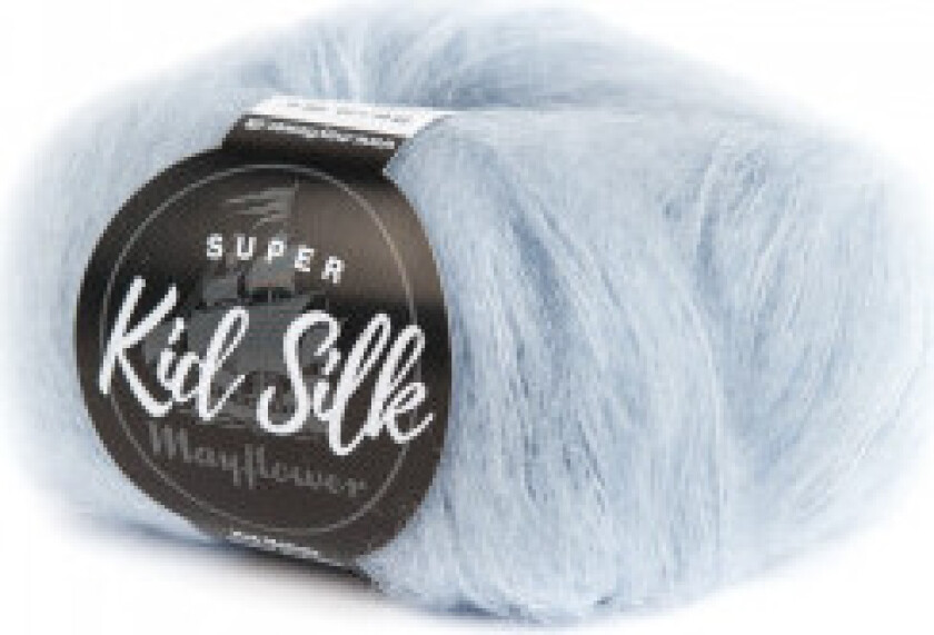 Super Kid Silk Garn Unicolor 29 Pastellblå