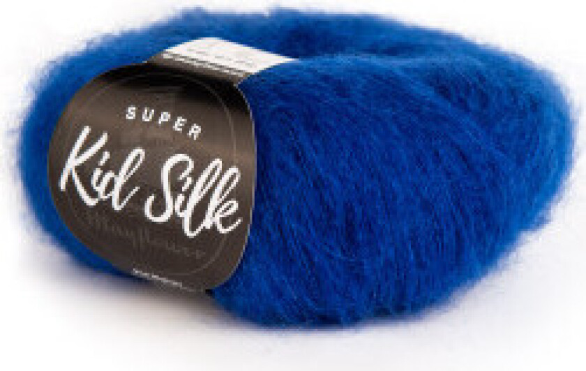 Super Kid Silk Garn Unicolor 41 Koboltblå