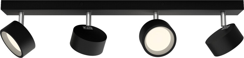 Påbygd spotlys, Overflateegnet, LED, 2200 lm, 220 - 240 V, Sort