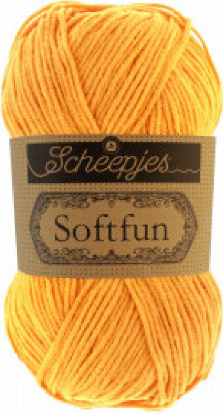 Softfun Garn Unicolor 2610 Lys Oransje