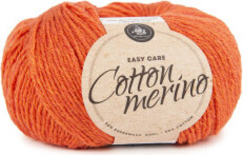 Easy Care Bomull Merino Garn Solid 07 Oransje