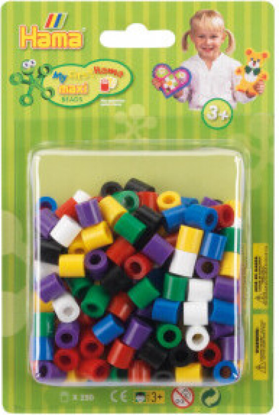 Â Hama Maxi Perler Blisterpakning 8520 Mix 00 - 250 stk
