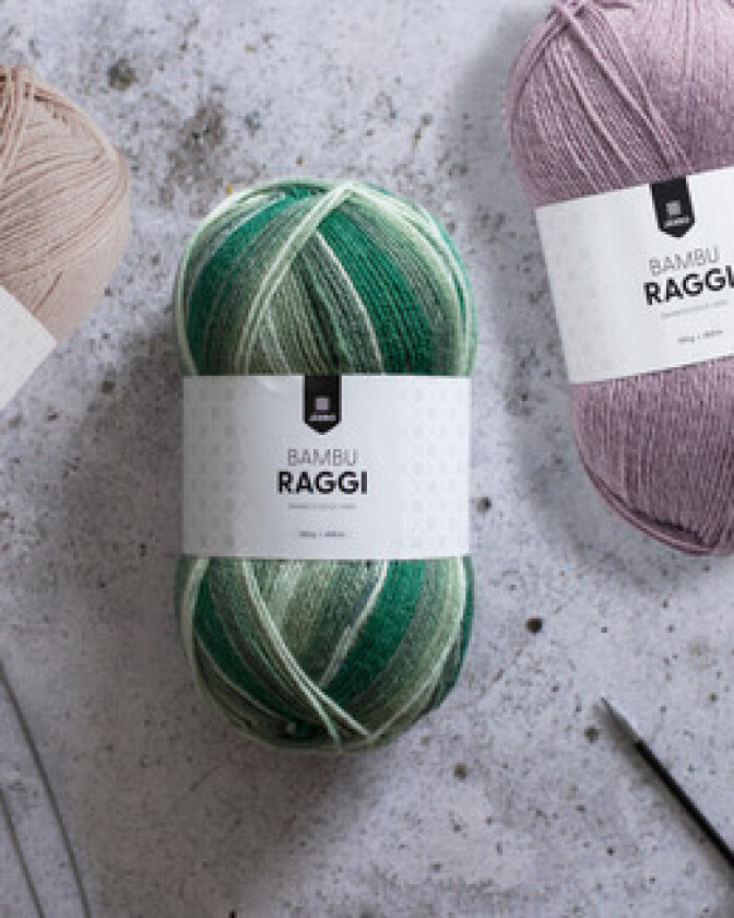 Â Järbo Bambu Raggi Garn 17207 Flamingoprint