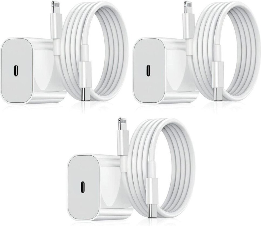 Lader for iPhone - Hurtiglader - Adapter + Kabel 20W USB-C