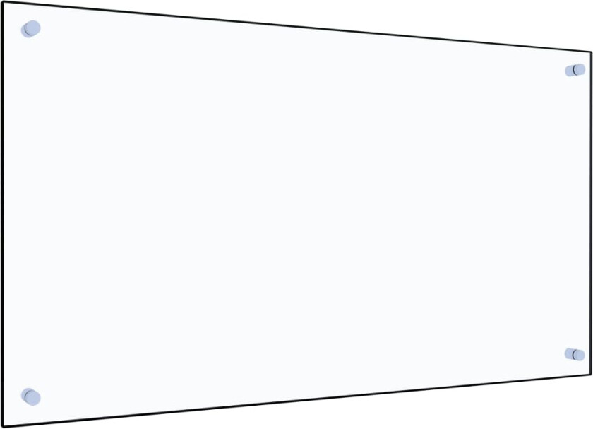 Kjøkkenplate gjennomsiktig 90x50 cm herdet glass