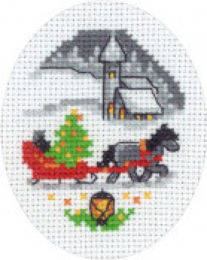 Broderisett julekort Kane 9x13cm