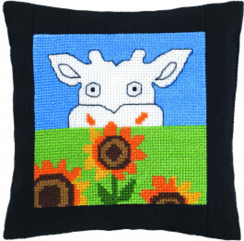 Â Permin Broderisett Pute Ku 14x14cm