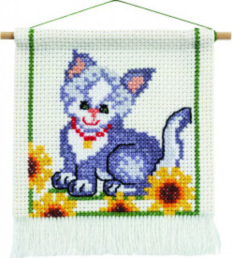 Broderisett Bilde katt 16x18cm