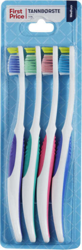 Tannbørste Medium 4pk