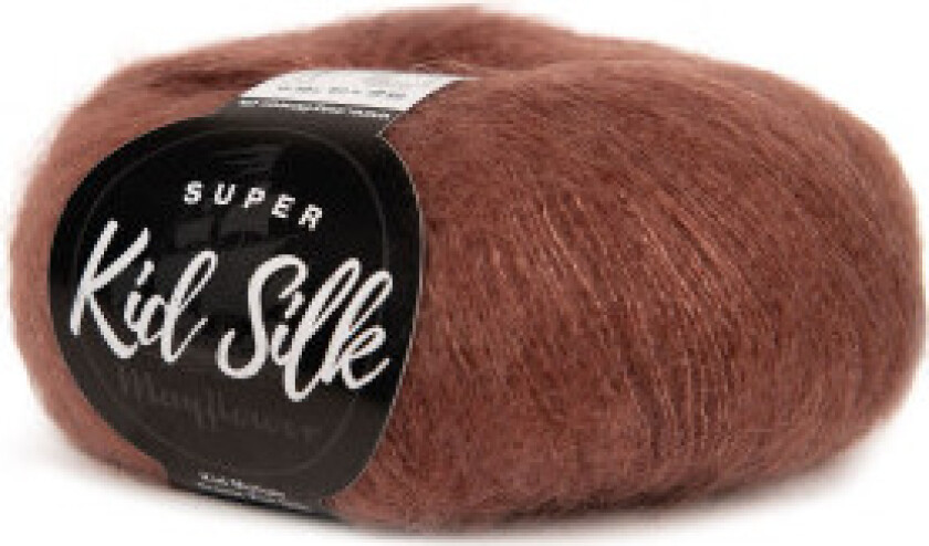 Super Kid Silk Garn Unicolour 75 Brunette