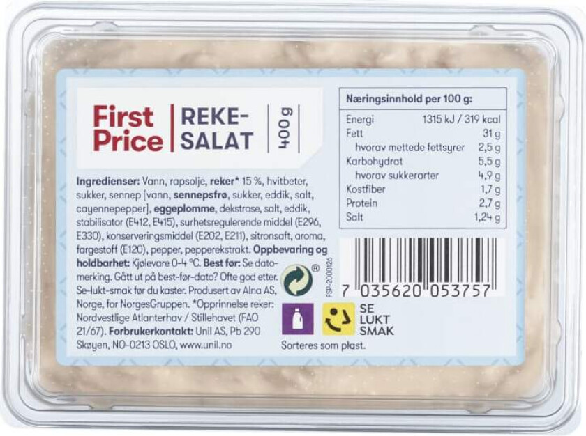 Rekesalat 400g