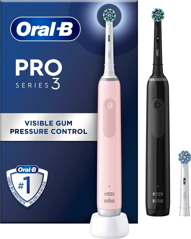 Oral-B - Pro3 3900N Black CA + Pink CA