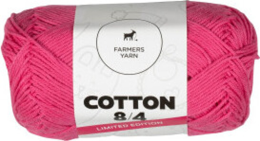 Farmer's Yarn 8/4 Bomull Garn 06 Rosa