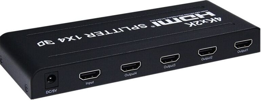INF 1x4 HDMI-splitter til 4 skjermer 4K
