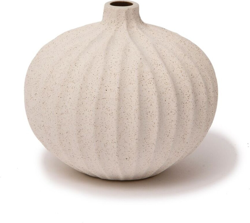 Bari vase Sand white light deep line, S